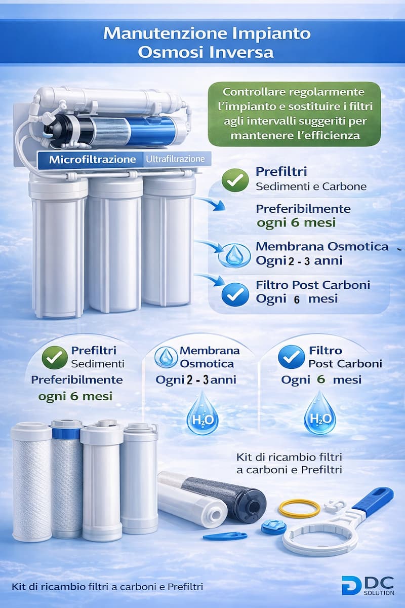 Manutenzione depuratore acqua