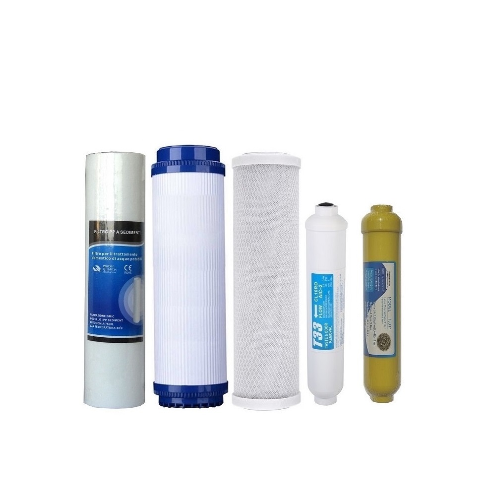 Kit filtri completo per osmosi inversa