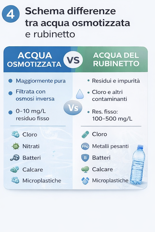 differenze acqua osmotizzata e acqua del rubinetto