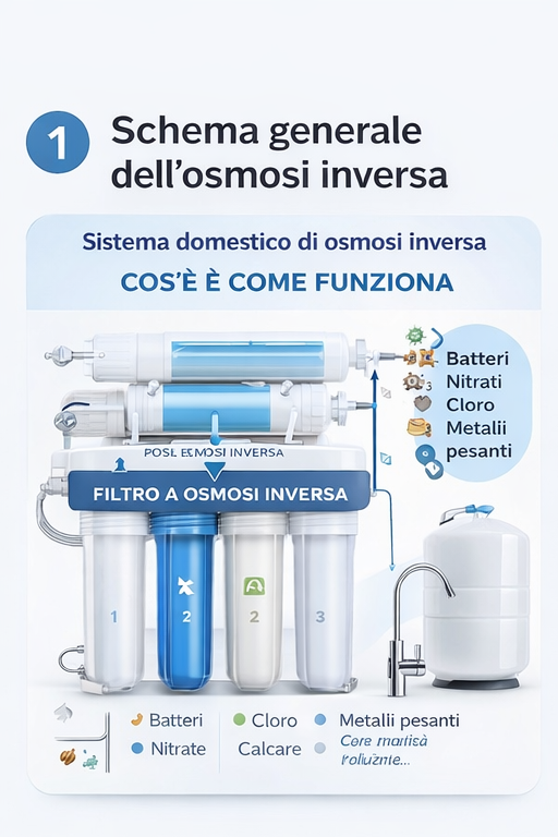 schema funzionamento osmosi inversa